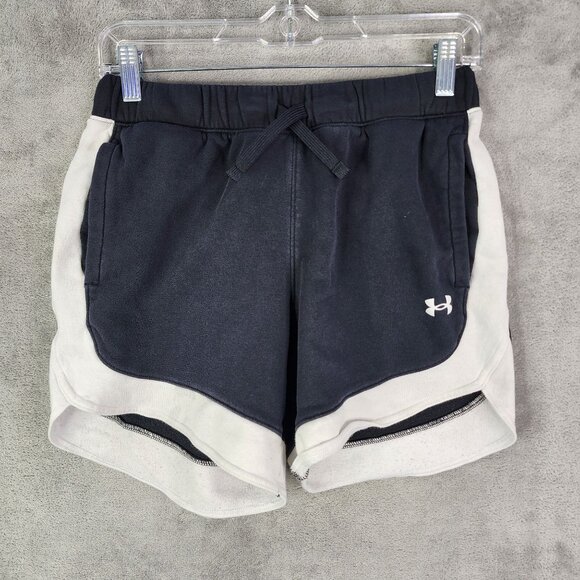 Womens Under Armour Loose Fit Fleece Sweat Shorts Athletic Baseline 6" Inseam S - Picture 2 of 12